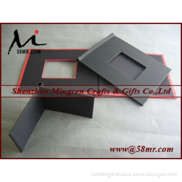 Elegant Leather Fabric Cloth Photo Book Folder Holder Cover with Clip